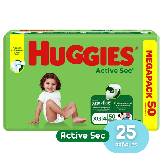 HUGGIES ETAPA 4/XG ACTIVE SEC