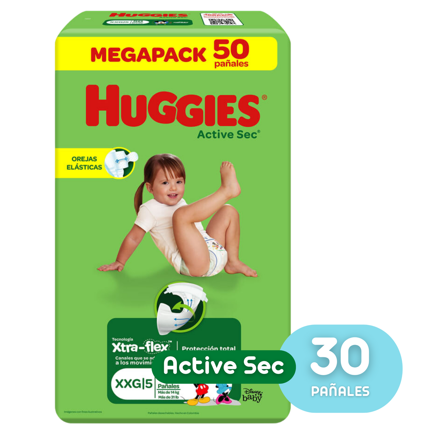 HUGGIES ETAPA 5/XXG ACTIVE SEC