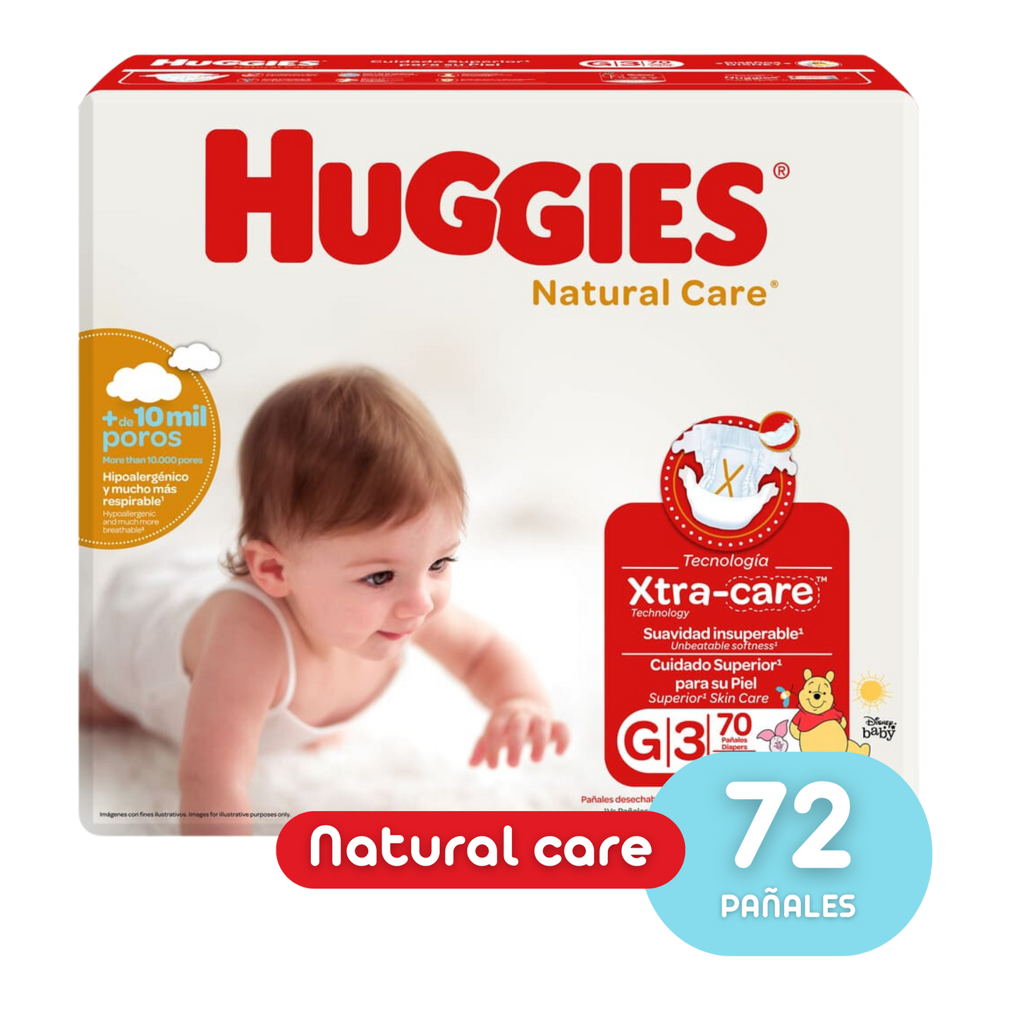 HUGGIES ETAPA 3/G NATURAL CARE