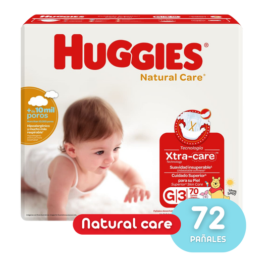 HUGGIES ETAPA 3/G NATURAL CARE