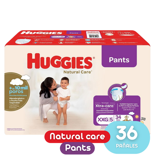 HUGGIES ETAPA 5/XXG NATURAL CARE PANTS