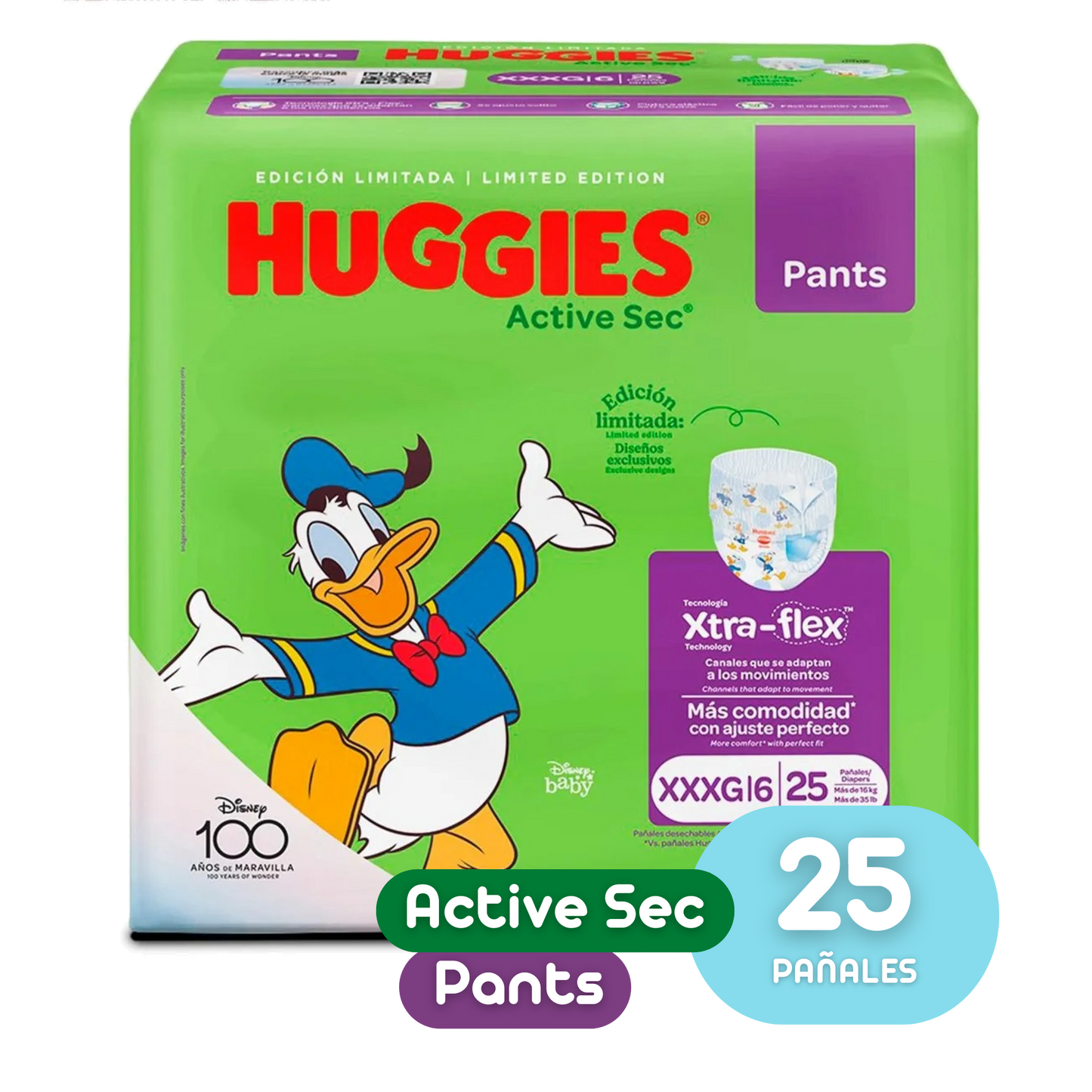 HUGGIES ETAPA 6/XXXG ACTIVE SEC PANTS