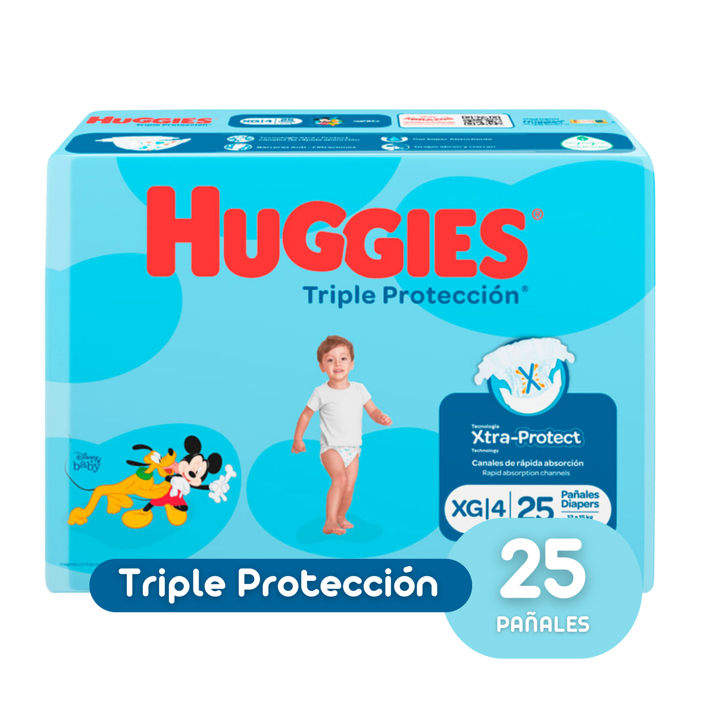 HUGGIES ETAPA 4/XG TRIPLE PROTECCIÓN