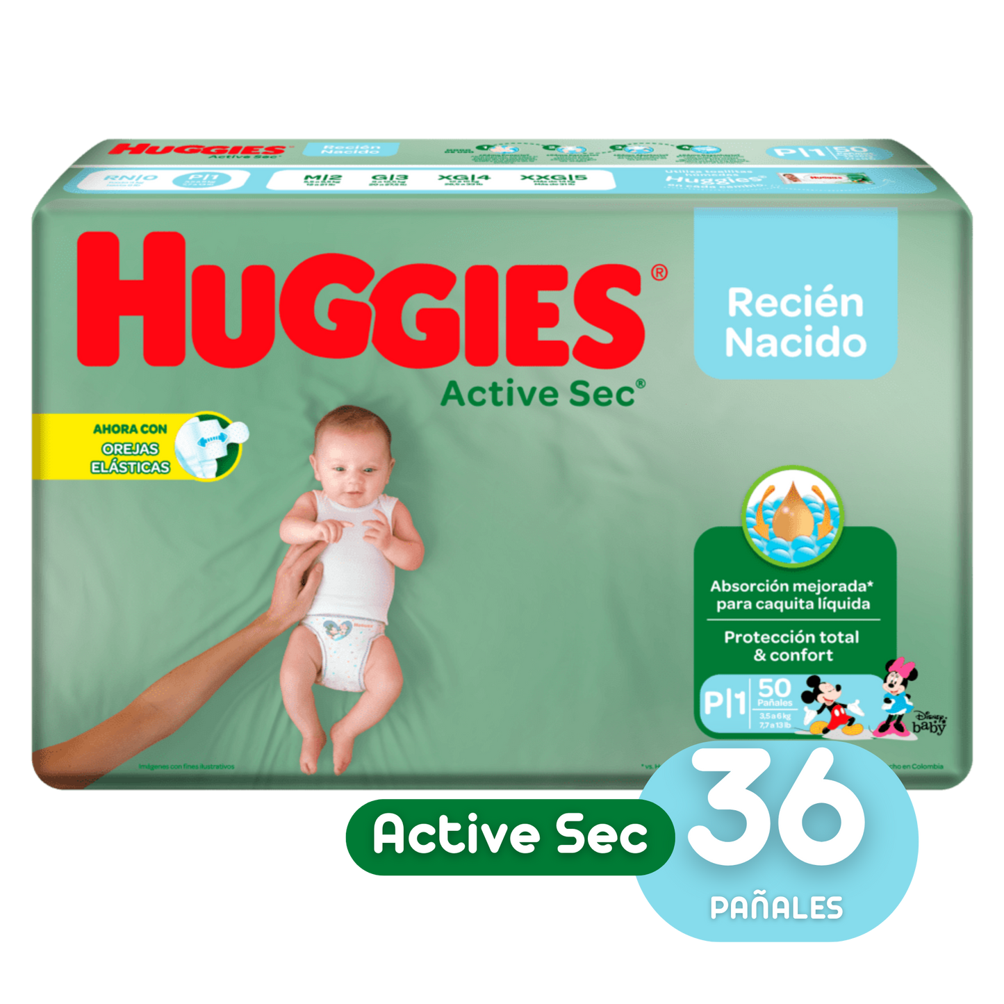 HUGGIES ETAPA 1/P ACTIVE SEC