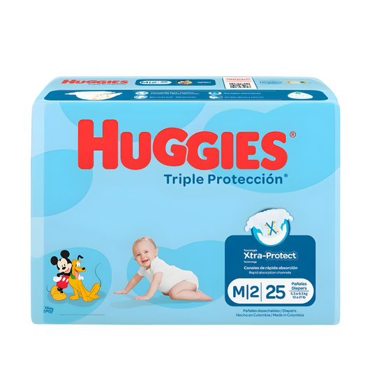 HUGGIES ETAPA 2/M TRIPLE PROTECCIÓN