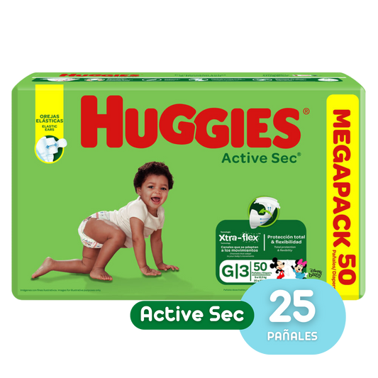 HUGGIES ETAPA 3/G ACTIVE SEC