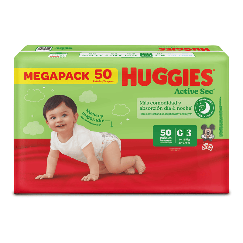 HUGGIES ETAPA 3/G ACTIVE SEC