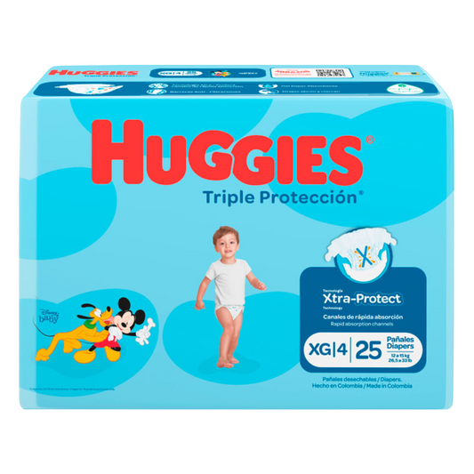 HUGGIES ETAPA 4/XG TRIPLE PROTECCIÓN