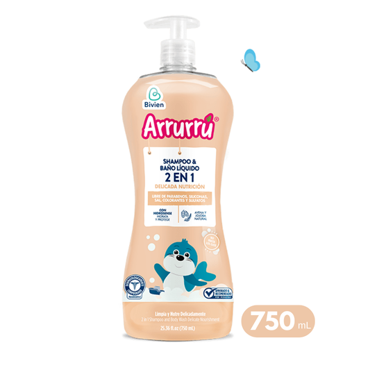 SHAMPOO & BAÑO LIQUIDO 2 EN 1 DELICADA NUTRICION 750mL