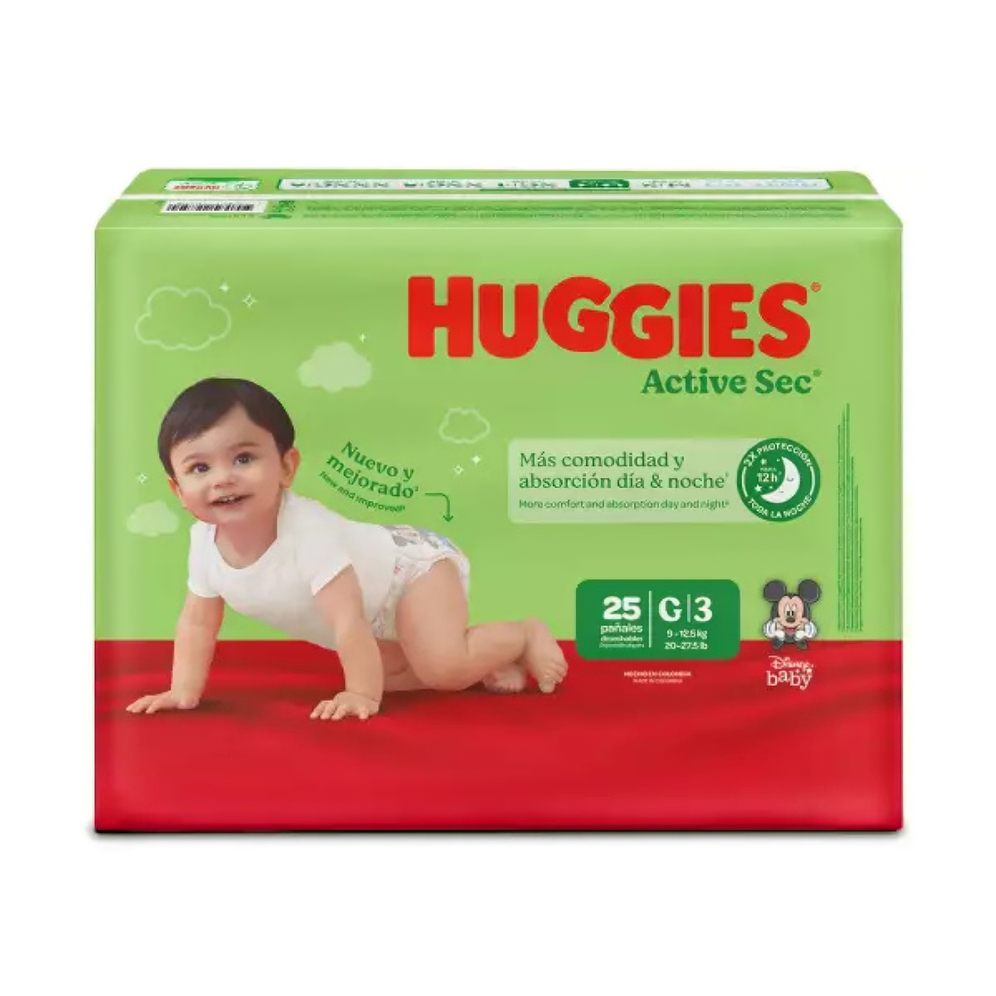 HUGGIES ETAPA 3/G ACTIVE SEC