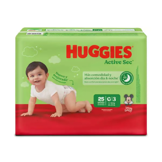 HUGGIES ETAPA 3/G ACTIVE SEC